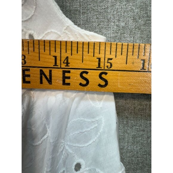 Bisou Bisou Womens Embroidered Halter Wrap Dress Size 4 White  Floral Pattern - Picture 13 of 14